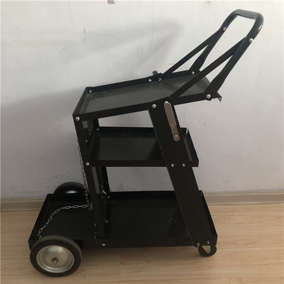 Le chariot noir de Cart Rolling Welding de soudeuse des rangées MIG du fer 3 avec des tiroirs échouent le stockage