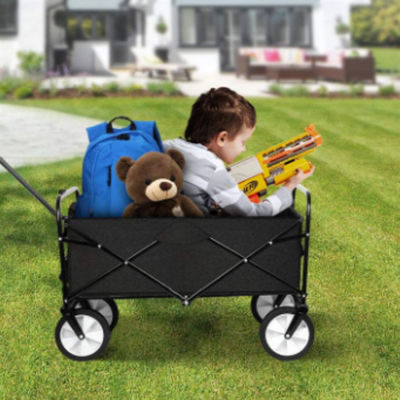 Chariot fois pliable extérieur du chariot 105cm de chariot résistant pour la trousse d'outils de jardin