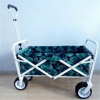 7&quot; chariot large 70kgs à chariot de plage de chariots de jardin de pliage de roue d'unité centrale