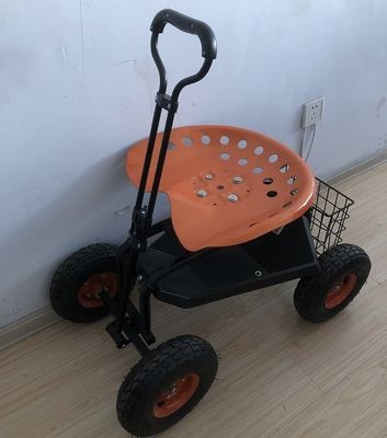Travail de roulement Seat de jardin résistant avec l'outil Tray Planting Orange