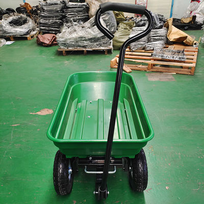 La décharge populaire de jardin de traction de main transportent en charrette 350-4 la capacité pneumatique des roues 50L