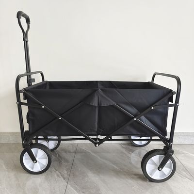 Wagon pliant de stockage pliable d'utilitaire de chariot de camping résistant de poignée réglable