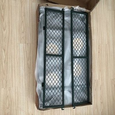 Yard résistant Mesh Wagon Outdoor With en acier de Mesh Cart du jardin 50L 4 roues