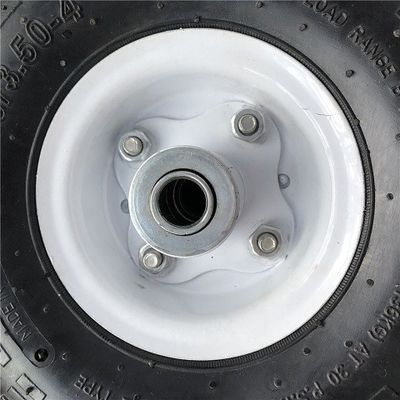350 4 Rim Sack Barrow Wheel blanc roues en caoutchouc de brouette de 10 pouces pour des chariots