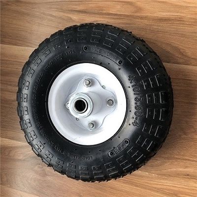 350 4 Rim Sack Barrow Wheel blanc roues en caoutchouc de brouette de 10 pouces pour des chariots