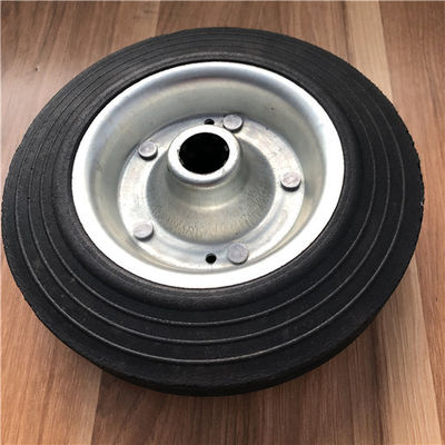 roues 8x2 en caoutchouc solides pour les pneus en caoutchouc solides de hub en acier de chariots pour le chariot
