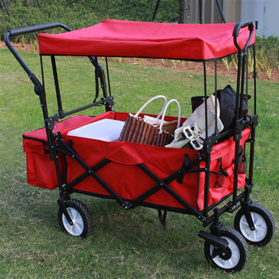 chariot de jardin pliant résistant de pliage en métal du chariot 80kg avec les roues universelles