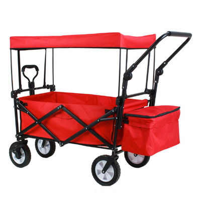 chariot de jardin pliant résistant de pliage en métal du chariot 80kg avec les roues universelles