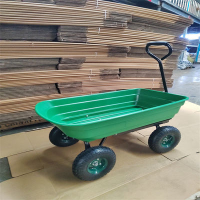 jardin Tipper Cart With Pneumatic Tires de chariot de décharge de jardin de la roue 75L 4