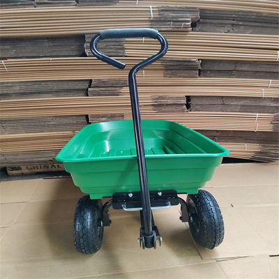 jardin Tipper Cart With Pneumatic Tires de chariot de décharge de jardin de la roue 75L 4