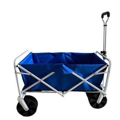 Chariot campant pliant de pliage de chariot à poignée escamotable avec les roues en caoutchouc pp