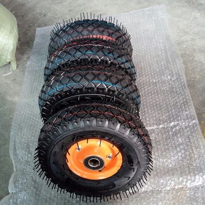 Le chariot pneumatique à 10 pouces roule 350 4 roues pneumatiques en caoutchouc de 6 PAIRES pour le jardin