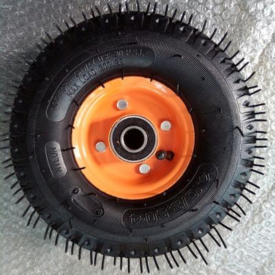 Le chariot pneumatique à 10 pouces roule 350 4 roues pneumatiques en caoutchouc de 6 PAIRES pour le jardin