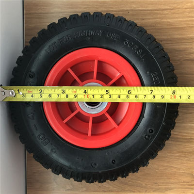 250-4 roues en plastique de chariot à main de Rim Pneumatic Trolley Wheels 21CM pneumatiques