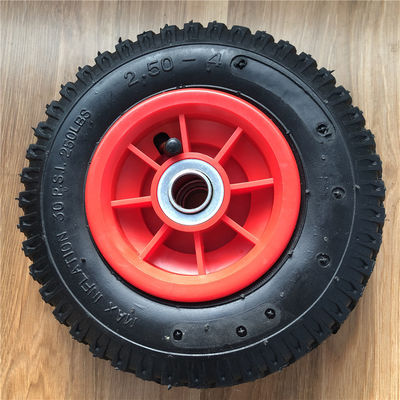 250-4 roues en plastique de chariot à main de Rim Pneumatic Trolley Wheels 21CM pneumatiques