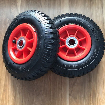 250-4 roues en plastique de chariot à main de Rim Pneumatic Trolley Wheels 21CM pneumatiques