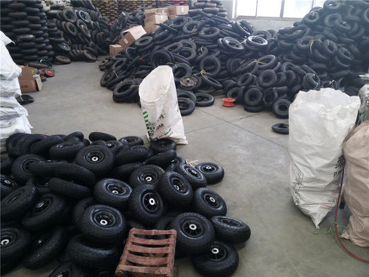 350 4 roues de Grey Plastic Rim Pneumatic Trolley remplacement de roue de chariot à main de 10 pouces