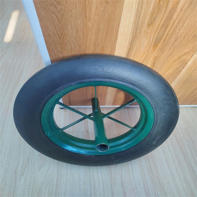 Les roues en caoutchouc solides de 14 pouces rendent le solide sans chambre résistant de roue de brouette de pneu