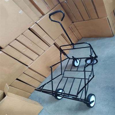 Chariot pliable pliant à quatre roues à jardin de grande capacité de chariot de chariot