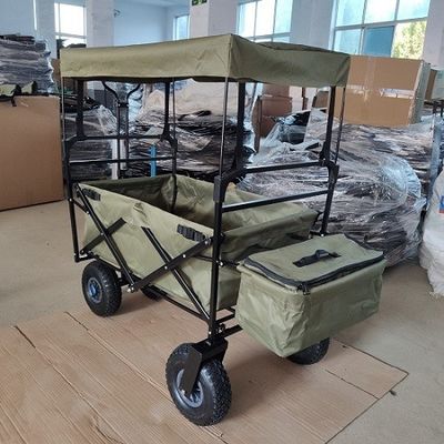 chariot de pliage de plage de 87cm avec le tissu fois du chariot 600D Oxford à plage de l'auvent 106cm