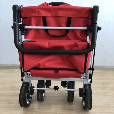 Chariot de service de pliage de chariot chariot pliable à plage de 8 pouces avec le tissu de l'auvent 600D Oxford