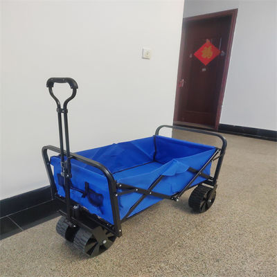 Le chariot se pliant bleu universel plient le chariot de plage adaptent le logo aux besoins du client