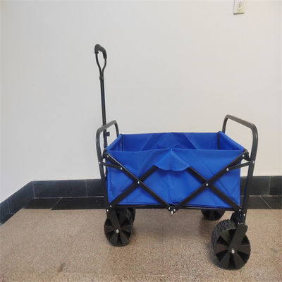 Le chariot se pliant bleu universel plient le chariot de plage adaptent le logo aux besoins du client