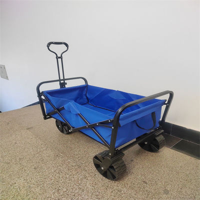 Le chariot se pliant bleu universel plient le chariot de plage adaptent le logo aux besoins du client