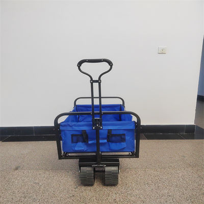 Le chariot se pliant bleu universel plient le chariot de plage adaptent le logo aux besoins du client