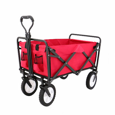 Chariot pliant rouge de service extérieur pliant de chariot de jardin de mode