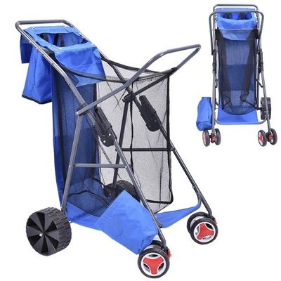 pliage de tissu de 600D Oxford pêchant le chariot de pêche pliant à chariot avec la grande roue
