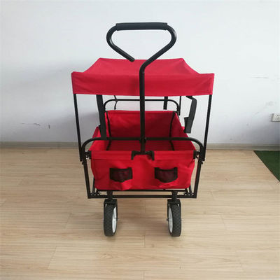 Chariot de plage pliable d'enfants de sac de chariot de chariot d'OEM avec l'auvent démontable