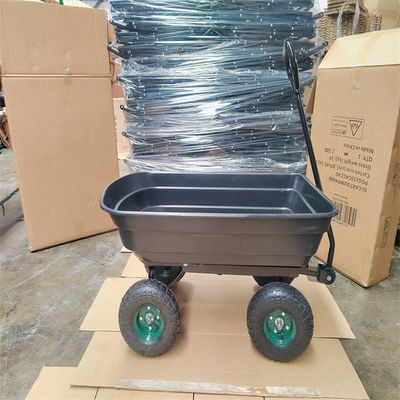 jardin 75L vidant le chariot de jardin de noir de chariot Tipper Garden Trolley Tipper
