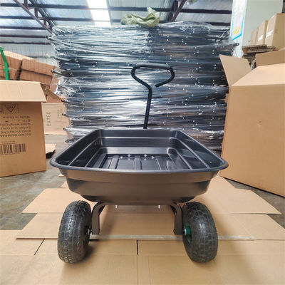 jardin 75L vidant le chariot de jardin de noir de chariot Tipper Garden Trolley Tipper