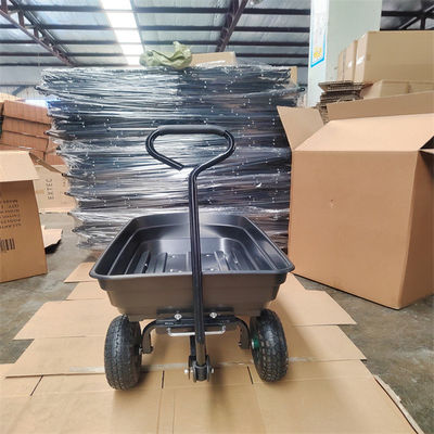 jardin 75L vidant le chariot de jardin de noir de chariot Tipper Garden Trolley Tipper