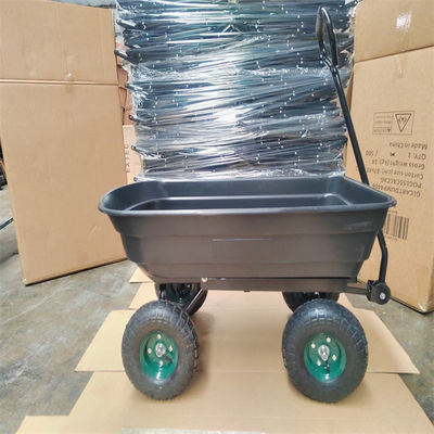 chariot de décharge de jardin de la capacité 50L sur le jardin Tipper Truck de brouette de roue
