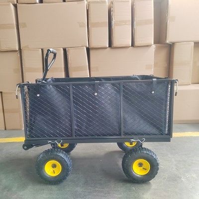 Chariot de jardin de service de devoir de Mesh Cart Steel Trolley Heavy de jardin d'extra large