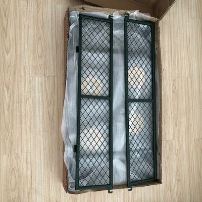 50L Utility Mesh Steel Garden Cart Valet d'usine pliable avec côtés amovibles et roues de 4,10/3,50-4 pouces