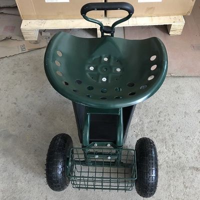 Le roulement réglable de jardin fonctionnent Seat roulant Seat pour le chariot de jardinage avec le pivot Seat
