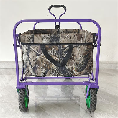 Chariot se pliant de revêtement de chariot de PVC avec les poches escamotables de tissu d'Oxford de double de poignée