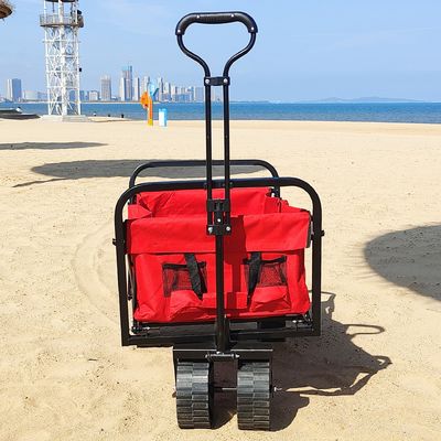 Chariot pliable pratique de plage de roues larges soudant le chariot industriel de pliage de stockage
