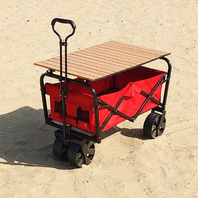 Chariot pliable pratique de plage de roues larges soudant le chariot industriel de pliage de stockage