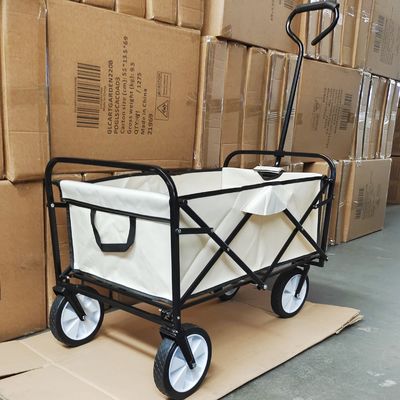 Le PVC roule le chariot pliable campant à bagage de chariot de chariot avec la poignée et le tissu simples