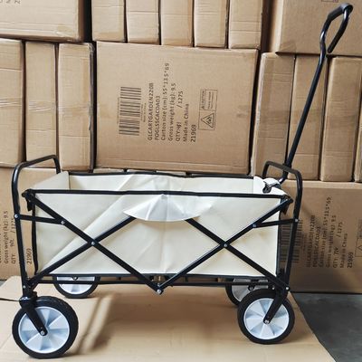 Le PVC roule le chariot pliable campant à bagage de chariot de chariot avec la poignée et le tissu simples