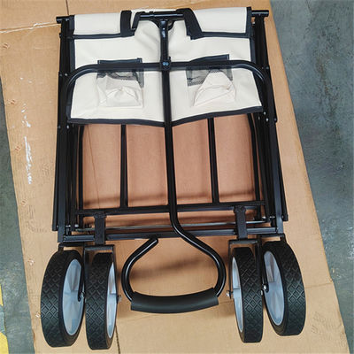 Le PVC roule le chariot pliable campant à bagage de chariot de chariot avec la poignée et le tissu simples