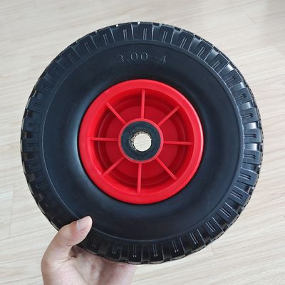 300-4 Rim Rubber Wheel rouge roues pneumatiques de brouette de chariot de jardin de pneu de 10 pouces