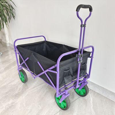 Roue faite sur commande se pliante de poignée de poussette de chariot de chariot pratique escamotable de camping