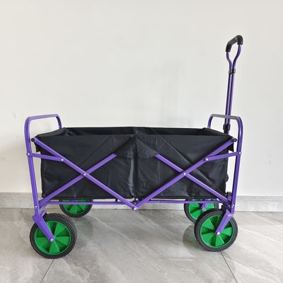 Roue faite sur commande se pliante de poignée de poussette de chariot de chariot pratique escamotable de camping