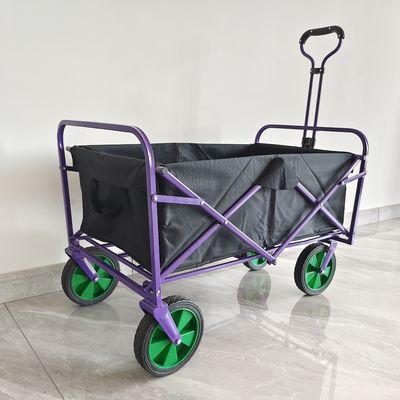 Roue faite sur commande se pliante de poignée de poussette de chariot de chariot pratique escamotable de camping