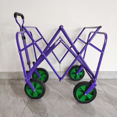 Roue faite sur commande se pliante de poignée de poussette de chariot de chariot pratique escamotable de camping